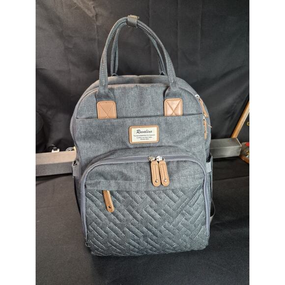 Popular Ruvalino Travel Diaper Bag Backpack - Gray With Changing Pad.. - Picture 1 of 9